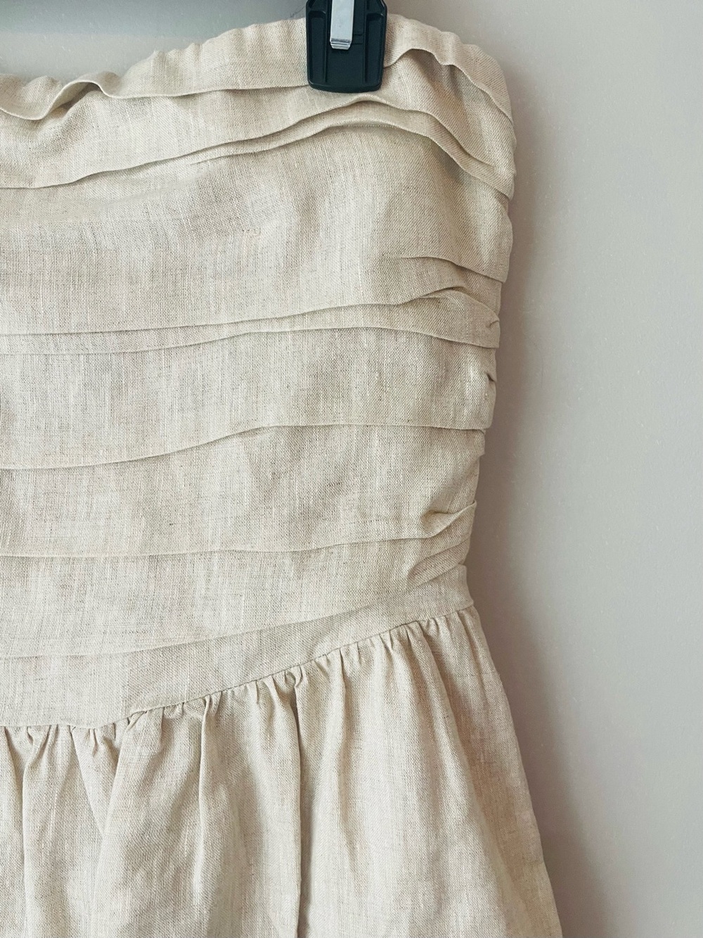 Dissh Strapless Tan Linen Maxi Dress - Picture 4 of 9